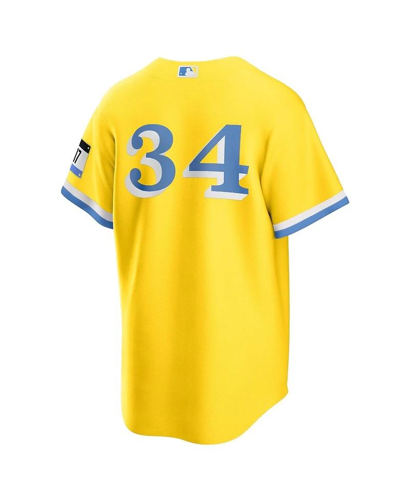 Men's Nike David Ortiz Gold Boston Red Sox Retired Player City Connect Replica Jersey