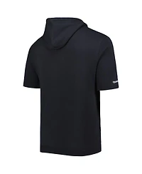 Men's Mitchell & Ness Black Las Vegas Raiders Washed Short Sleeve Pullover Hoodie