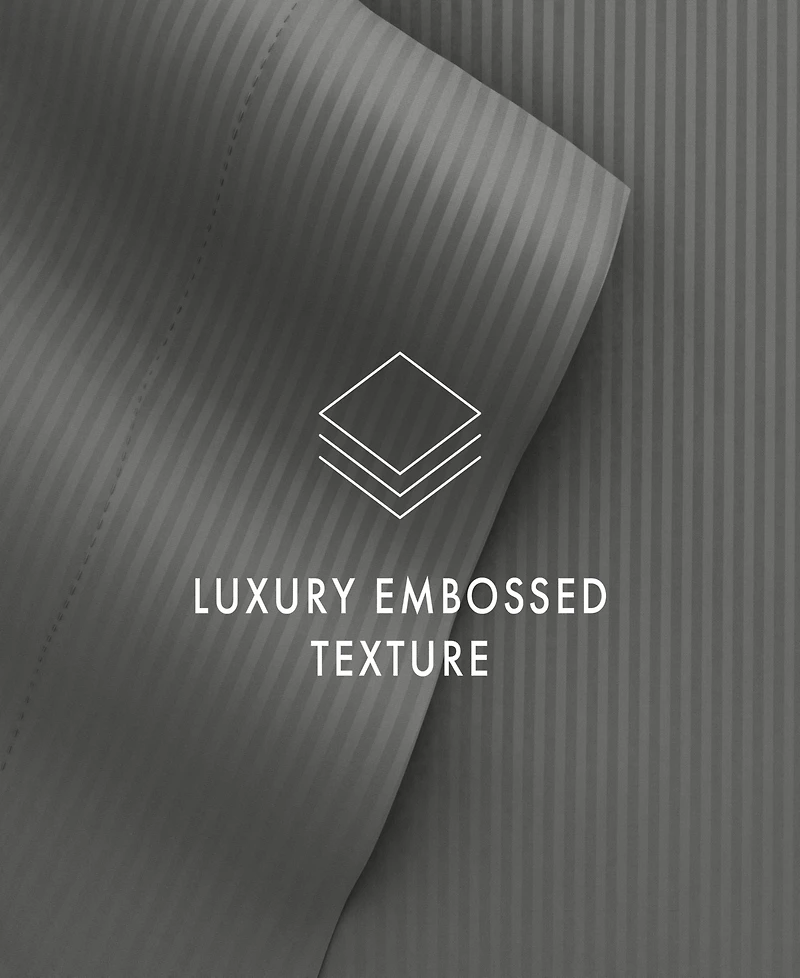 ienjoy Home Expressed Embossed Striped 4-Pc. Sheet Set, California King