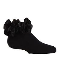 MeMoi Little Girls Floral Halo Cotton Blend Anklet Socks