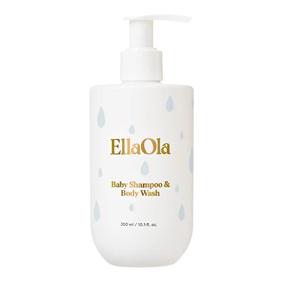 EllaOla Superfood Baby Shampoo & Body Wash | Organic Baby Bath Essentials | Fragrance Free & Tear Free