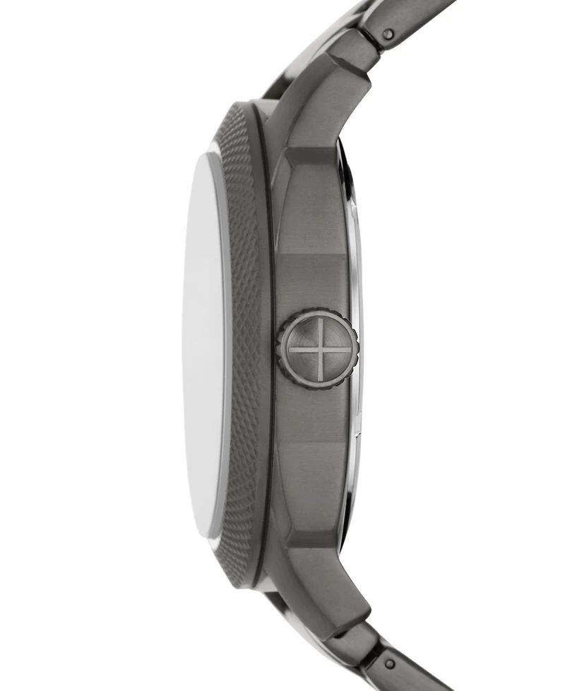 Fossil Men's Machine Quartz Gray Stainless Steel Bracelet Watch, 49mm