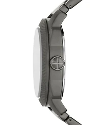 Fossil Men's Machine Quartz Gray Stainless Steel Bracelet Watch, 49mm