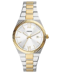 Fossil Women's Scarlette Quartz Two-Tone Stainless Steel Bracelet Watch, 38mm