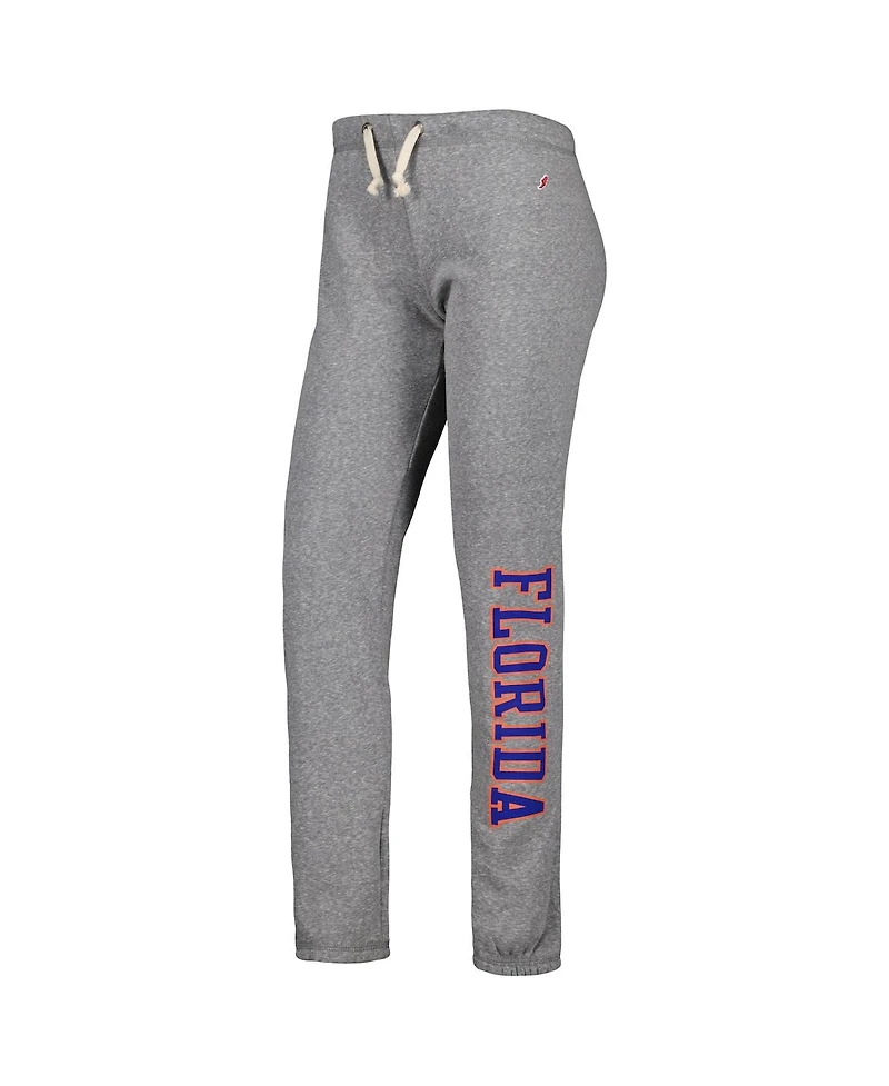 Women's League Collegiate Wear Heather Gray Florida Gators Victory Springs Tri-Blend Jogger Pants