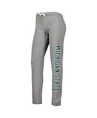 Women's League Collegiate Wear Heather Gray Michigan State Spartans Victory Springs Tri-Blend Jogger Pants