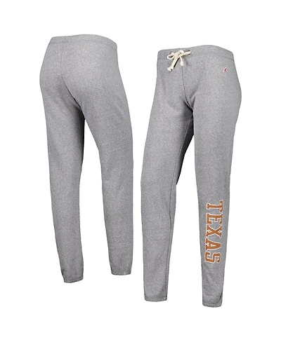 Women's League Collegiate Wear Heather Gray Texas Longhorns Victory Springs Tri-Blend Jogger Pants