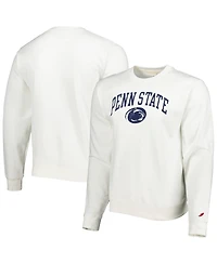 Men's League Collegiate Wear White Penn State Nittany Lions 1965 Arch Essential Fleece Pullover Sweatshirt