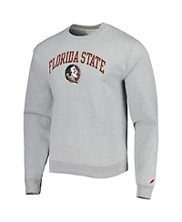 Men's League Collegiate Wear Gray Florida State Seminoles 1965 Arch Essential Fleece Pullover Sweatshirt