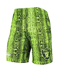 Men's New Era Neon Green Las Vegas Raiders Summer Pop Shorts