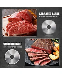 Aemego Electric Meat slicer for Home Use 200W Food Slicer with Removable Stainless Steel Blade, Adjustable Thickness, Meat Cutter Machine for Deli, Je