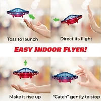Force1 Scoot Combo Hand Operated Drone for Kids or Adults - Red And Blue