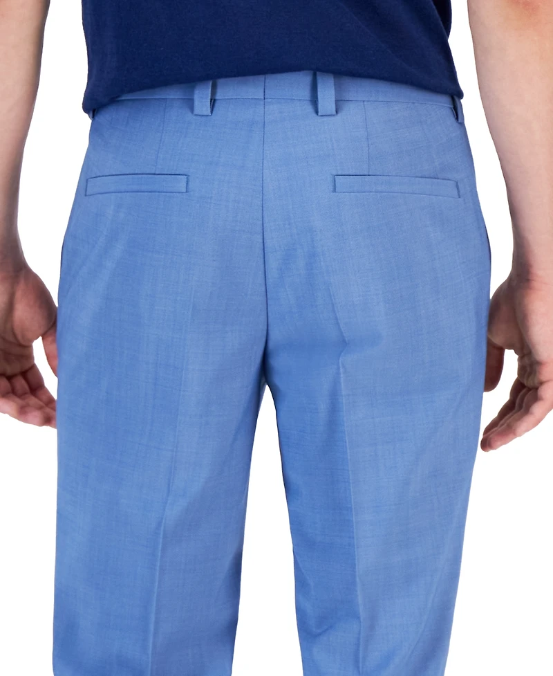 Hugo by Hugo Boss Men's Modern-Fit Light Blue Superflex Suit Pants