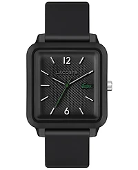 Lacoste Men's Studio Black Silicone Strap Watch 36mm x 38mm