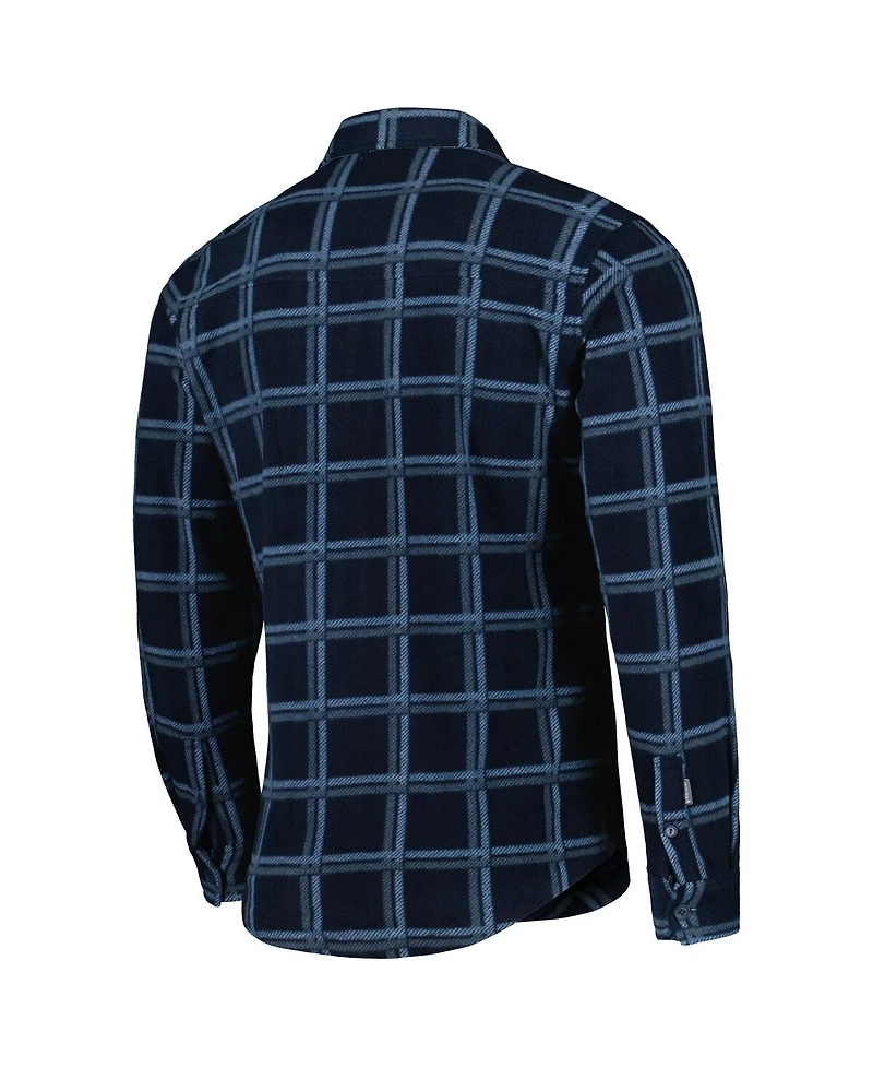 Men's Antigua Navy Chicago Bears Industry Flannel Button-Up Shirt Jacket