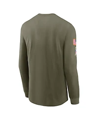 Men's Nike Olive Los Angeles Rams 2022 Salute To Service Long Sleeve T-shirt