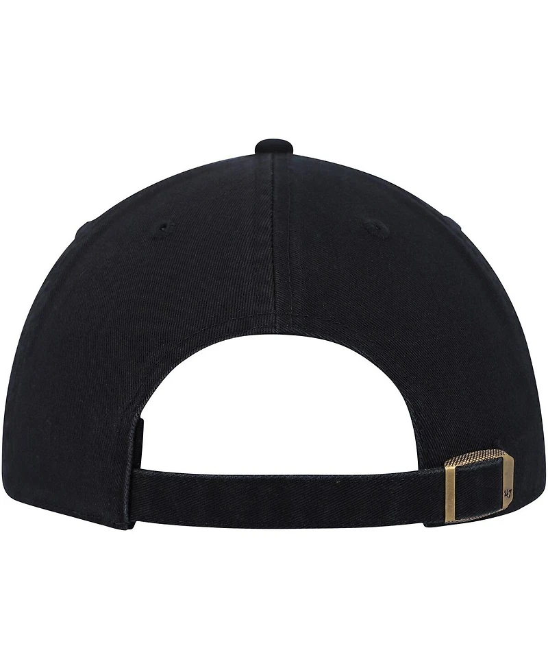 Men's '47 Brand Black New Jersey Devils Clean Up Adjustable Hat