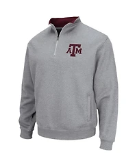 Men's Colosseum Heathered Gray Texas A&M Aggies Tortugas Team Logo Quarter-Zip Jacket