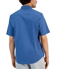 Alfani Men's Modern Classic-Fit Stretch Solid Button-Down Shirt, Created for Macy's