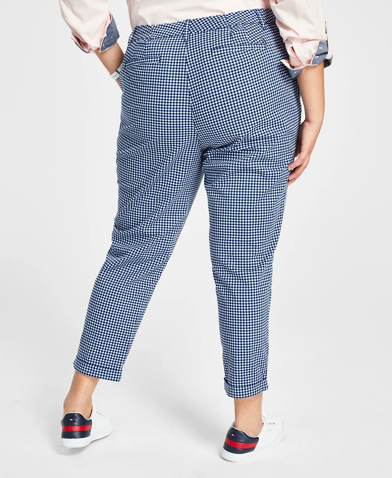 Tommy Hilfiger Plus Size Hampton Gingham Chino Pants