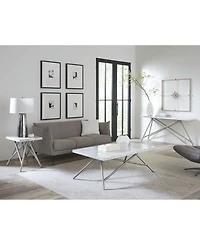 Coral Carrara Marble Console Table