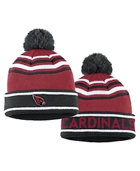 Women's Wear by Erin Andrews Cardinal Arizona Cardinals Colorblock Cuffed Knit Hat with Pom and Scarf Set