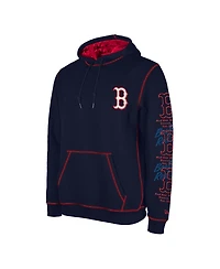 Men's New Era Navy Boston Red Sox Team Split Pullover Hoodie