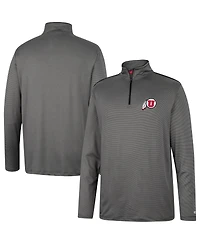 Men's Colosseum Charcoal Utah Utes Logo Quarter-Zip Windshirt