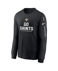 Men's Nike Black New Orleans Saints Team Slogan Long Sleeve T-shirt