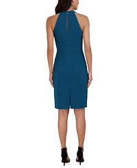 julia jordan Halter-Neck Sleeveless Sheath Dress