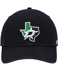 Men's '47 Brand Black Dallas Stars Clean Up Adjustable Hat