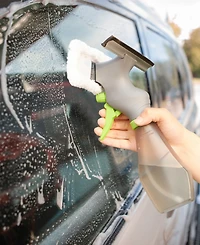 True & Tidy Glass Cleaner Spray Bottle with Built-in Squeegee