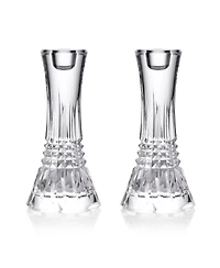 Waterford Lismore Diamond Candlestick 7", Set of 2