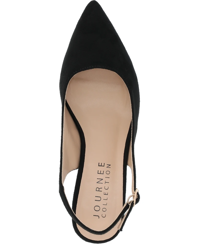 Journee Collection Women's Sylvia Block Heel Slingback Pumps