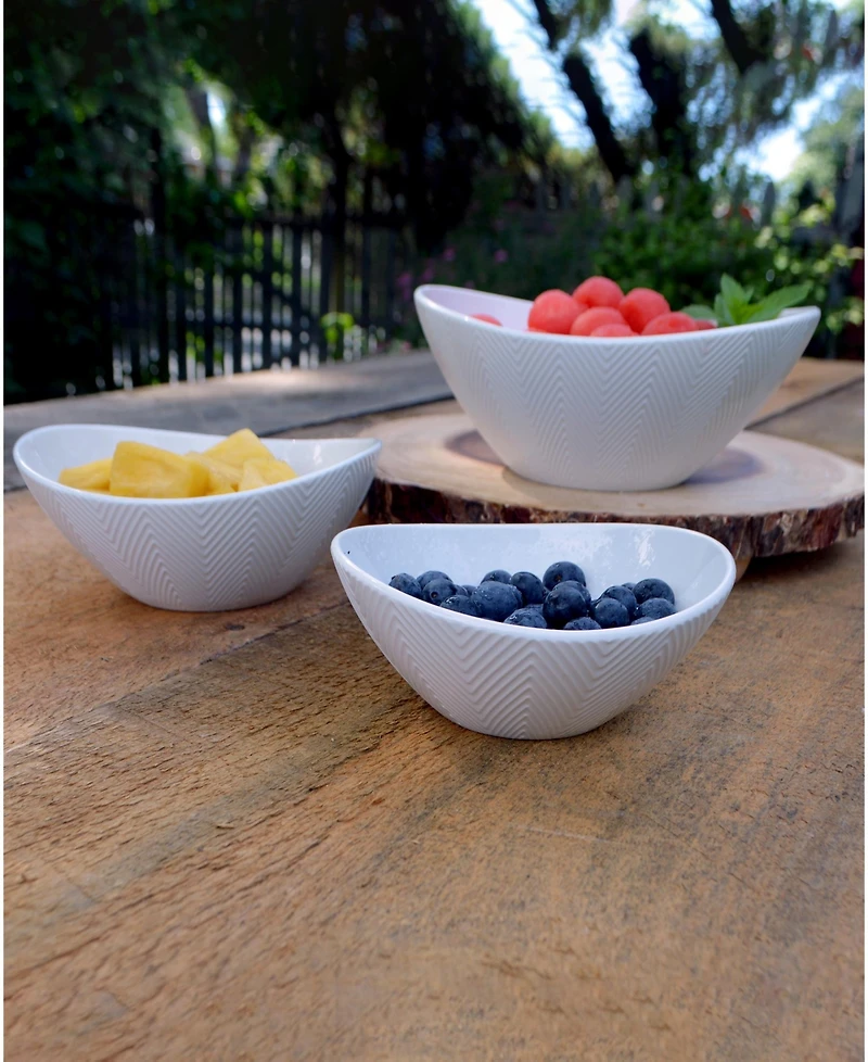 Euro Ceramica Highlands Nesting Serving Bowls, Set of 3