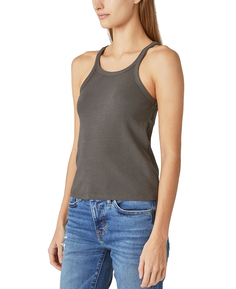 Lucky Brand Women's Ribbed Scoop-Neck Tank Top