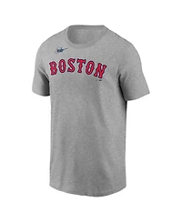 Men's Nike David Ortiz Heather Gray Boston Red Sox Name and Number T-shirt