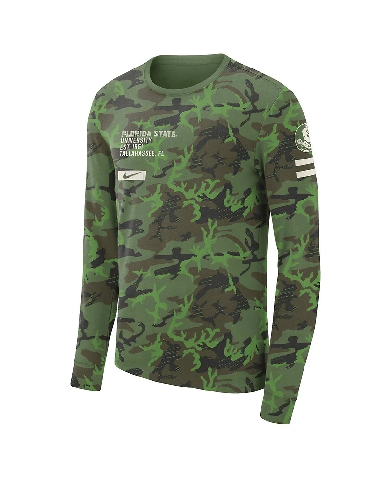 Men's Nike Camo Florida State Seminoles Military-Inspired Long Sleeve T-shirt