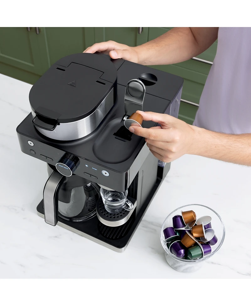 Ninja CFN601 Espresso & Coffee Barista System, Single-Serve Coffee & Nespresso Capsule Compatible