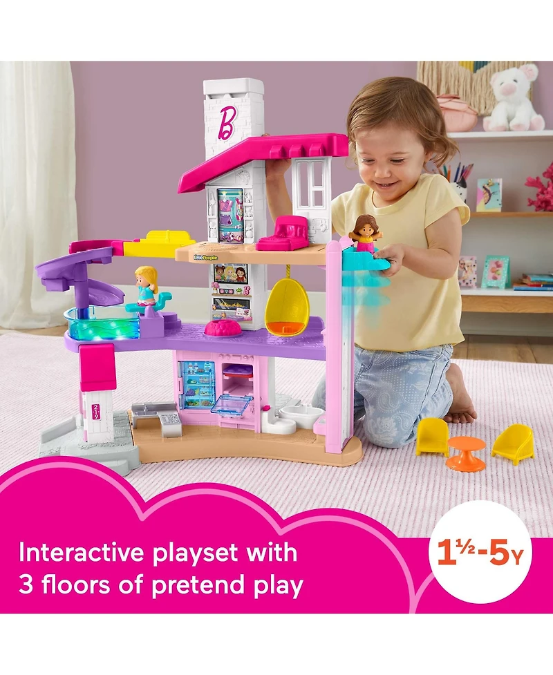 Little People Barbie Little DreamHouse Toddler Playset, Lights