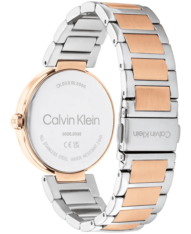 Calvin Klein Women's 2-Hand Two-Tone Stainless Steel Bracelet Watch 36mm