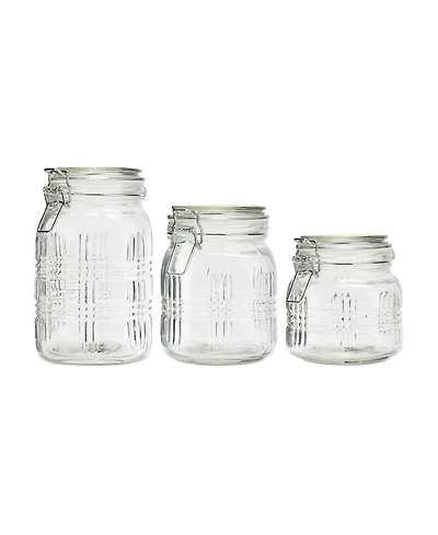 Style Setter Portland Square Glass Canisters, Set of 3