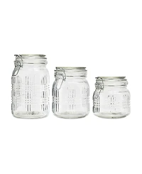 Style Setter Portland Square Glass Canisters, Set of 3