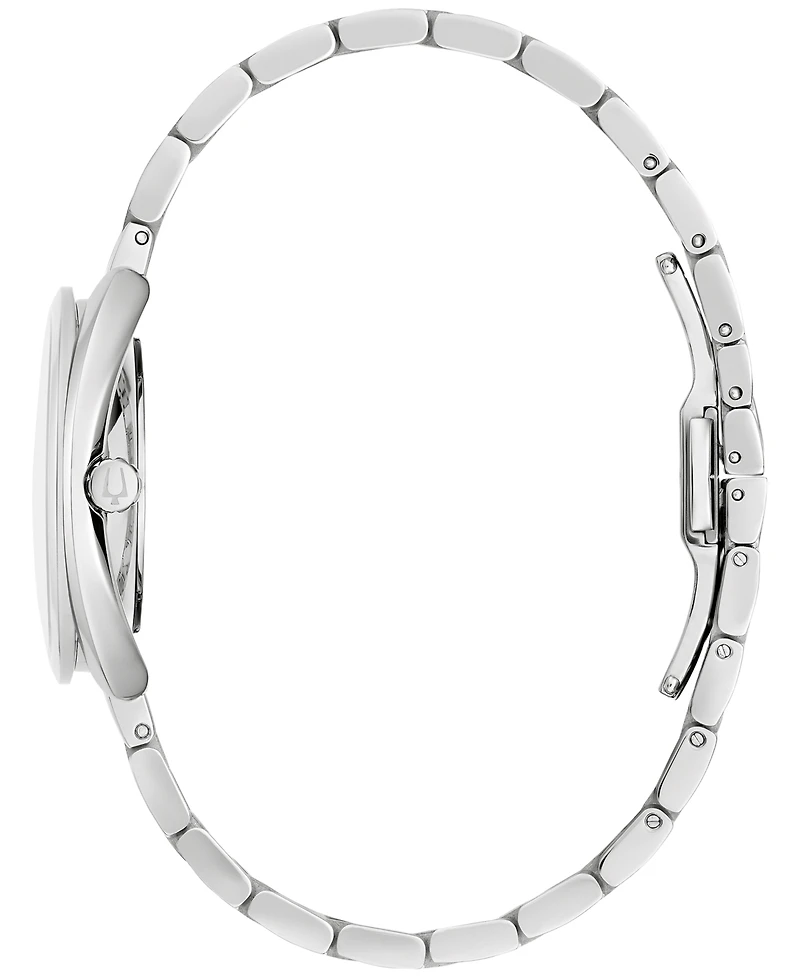 Bulova Women's Duality Diamond (1/8 ct. t.w.) Stainless Steel Bracelet Watch Box Set 34mm