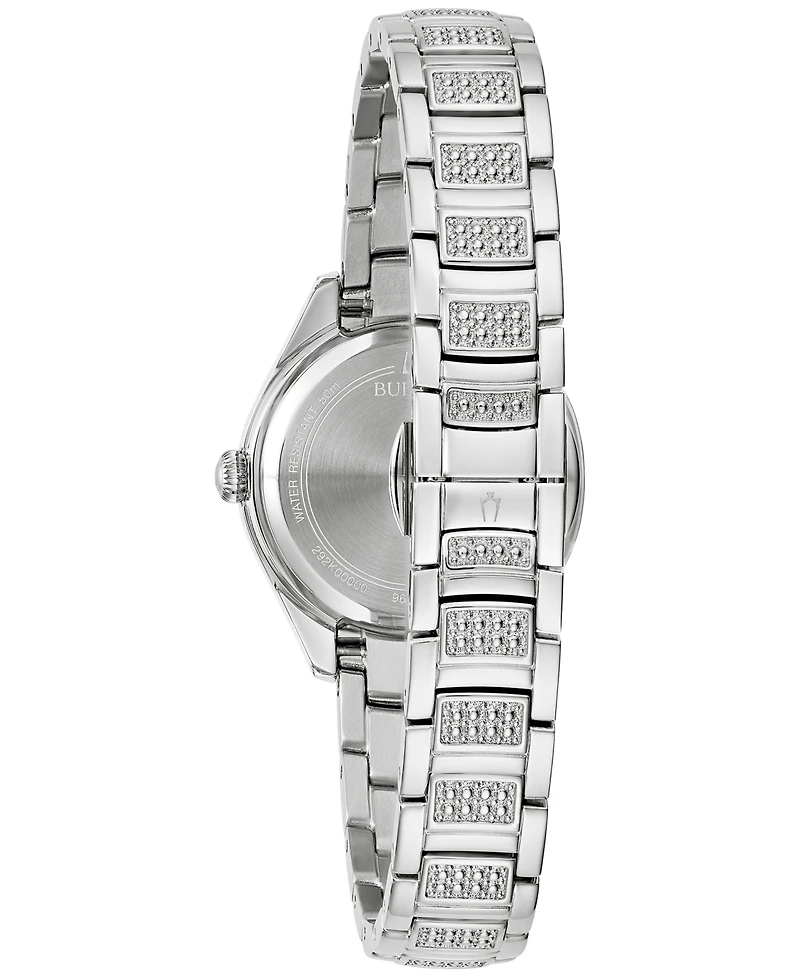 Bulova Women's Crystal Stainless Steel Bracelet Watch 29mm