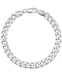 Men's Curb Chain Bracelet in Sterling Silver