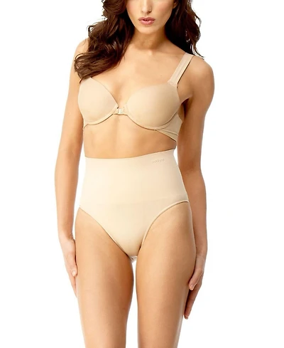 MeMoi Women's High-Waisted Moderate Coverage Seamless Shaper Brief