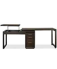 Prelude 56" Wood Swivel Lift Top L-shaped Desk