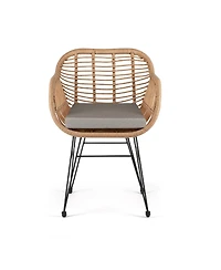 WestinTrends 3-Piece Wicker Outdoor Patio Conversation Set