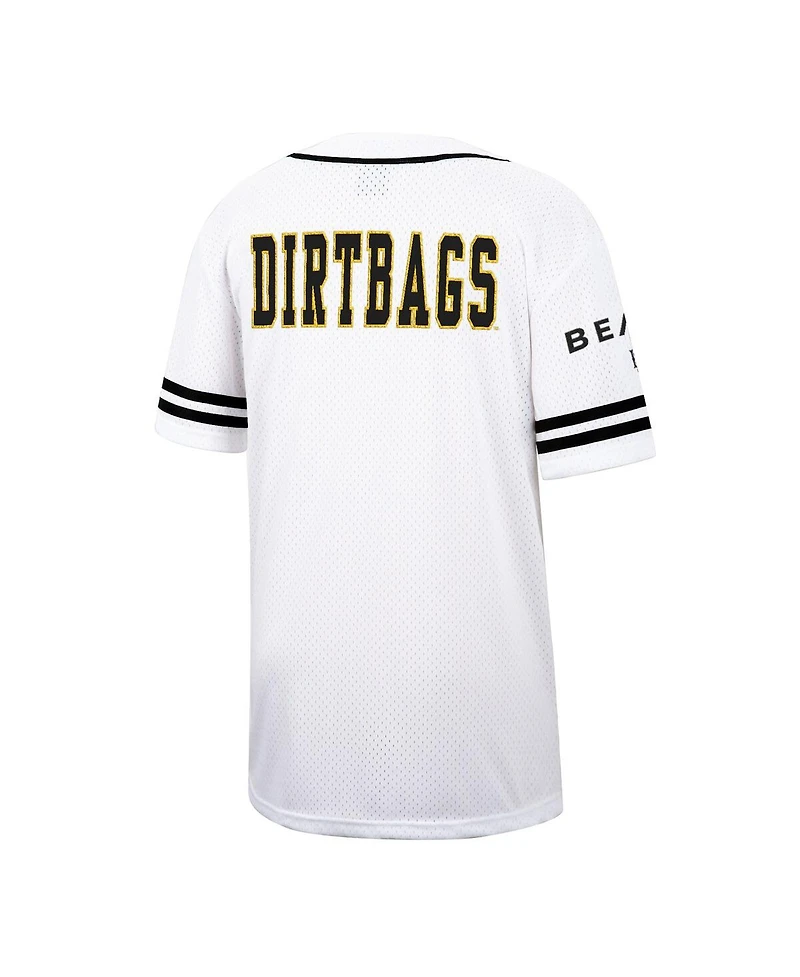 Men's Colosseum White Cal State Long Beach The Beach Free-Spirited Full-Button Baseball Jersey